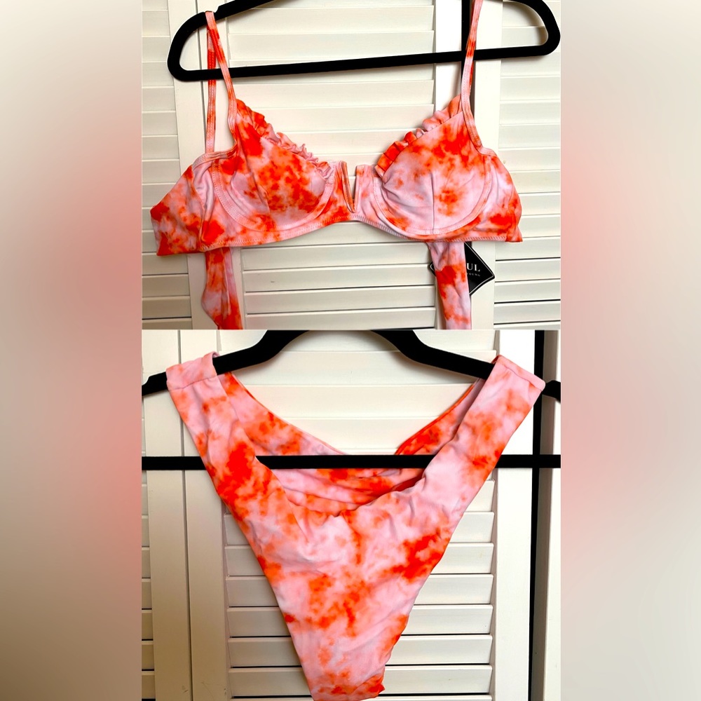 Matching Set! Pink Tie Dye Bikini - Size 6 (M) 👙
